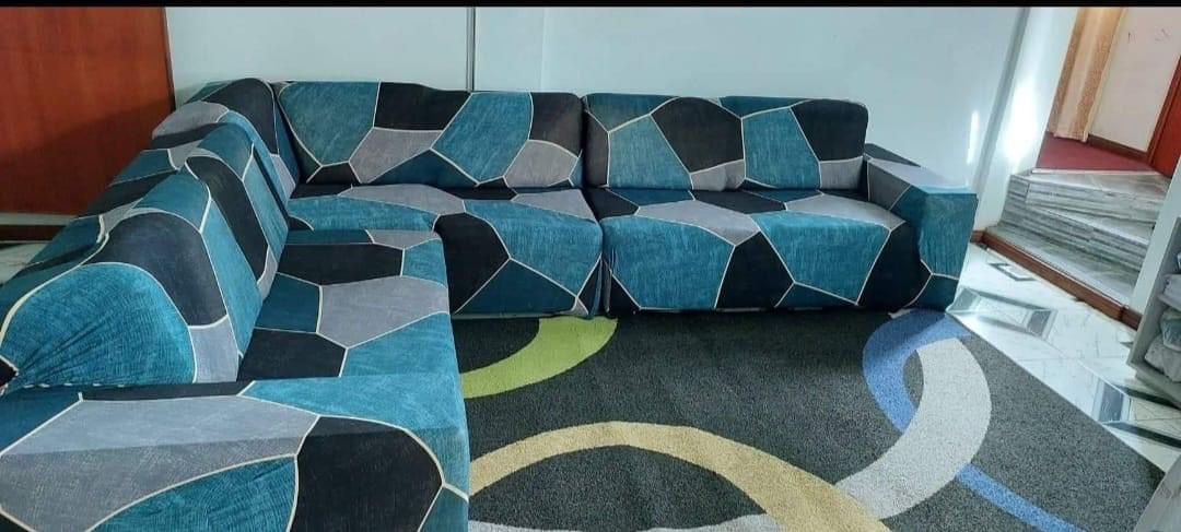 Sofa Cover - Mosaic blue